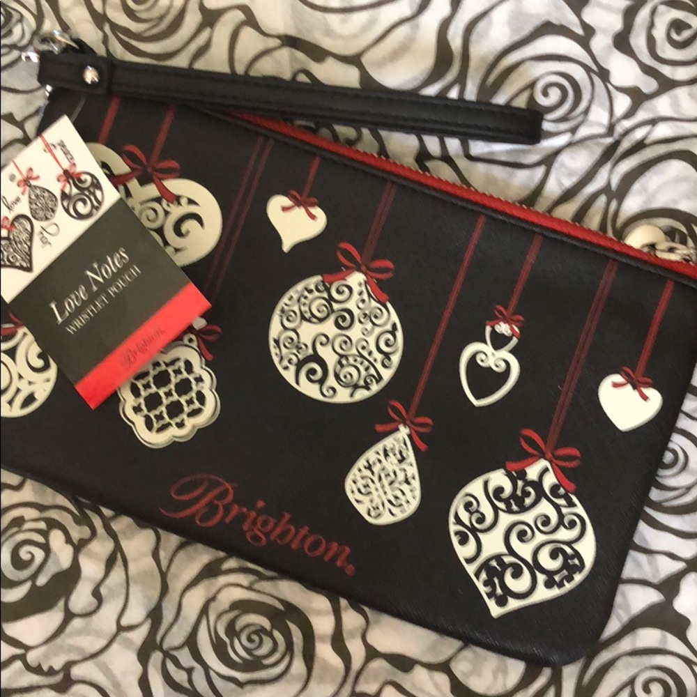 Brighton love notes wristlet pouch zipper closure